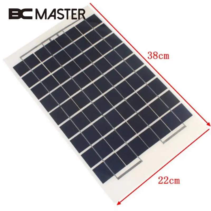 BCMaster Портативный 12 в 10 Вт солнечная панель зарядное устройство батарея лодка