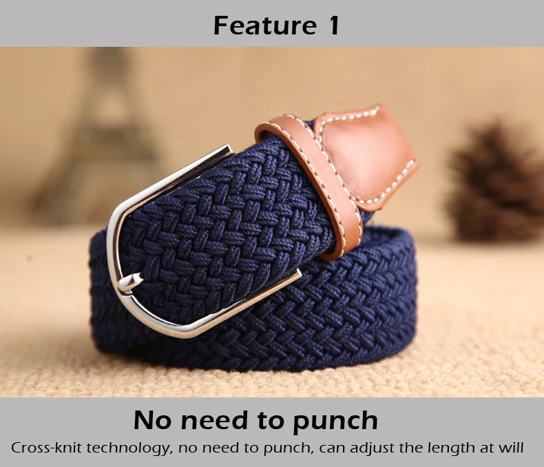 MEDYLA 100-120x3.2cm New mens casual Stretch Woven Belt Women's Child Elastic Belts For Jeans knitted belts