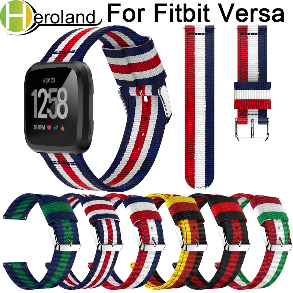 Оригинальный нейлоновый смарт Браслет для Fitbit Versa спортивный ремешок наручных