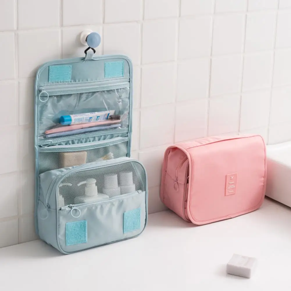 

Waterproof Travel Large Capacity Wash Cosmetic Storage Bag With Hook Organizer Toiletries Makeup Wash Kit Bags Case Women Girls