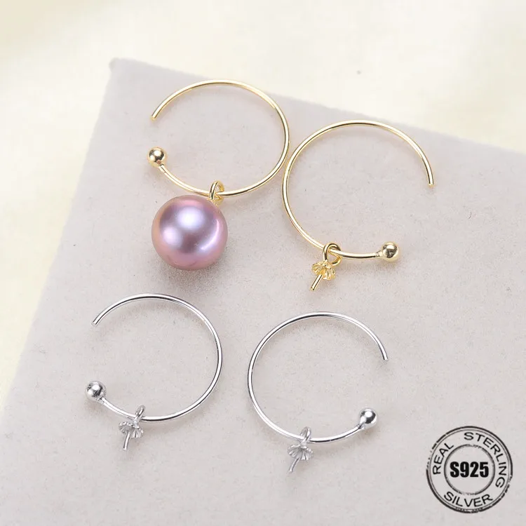 

Hook Earrings Accessories S925 Sterling Silver Earrings Pearl Handmade Charms Jewelry Findings Sterling Silver Accessories