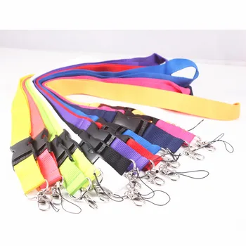 

Mix 11 Color Optional Lanyard Keychain For ID Pass Card Badge Gym Key / Mobile Phone Holder DIY Hang Rope Lariat Lanyard 50Pcs