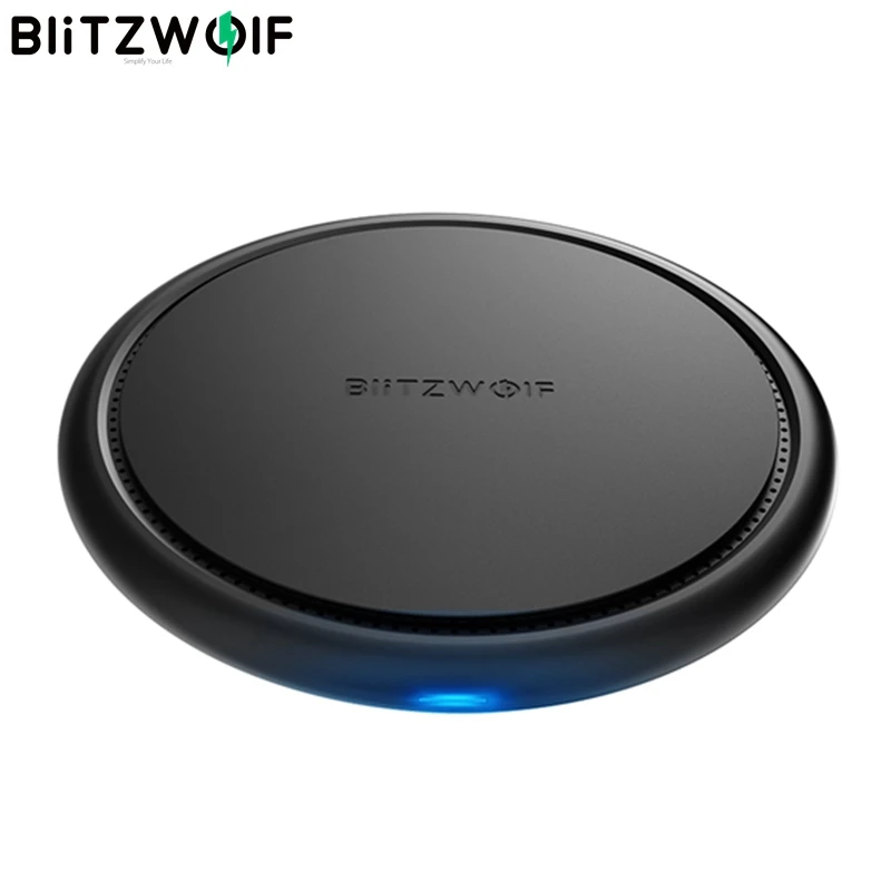 BlitzWolf Qi 10 Вт 7,5 Вт 5 Вт Быстрая зарядка беспроводное Универсальное зарядное устройство 9 в для iphone 8 Plus X XS MAX для samsung Note 9 S9 для huawei - Тип штекера: Универсальный