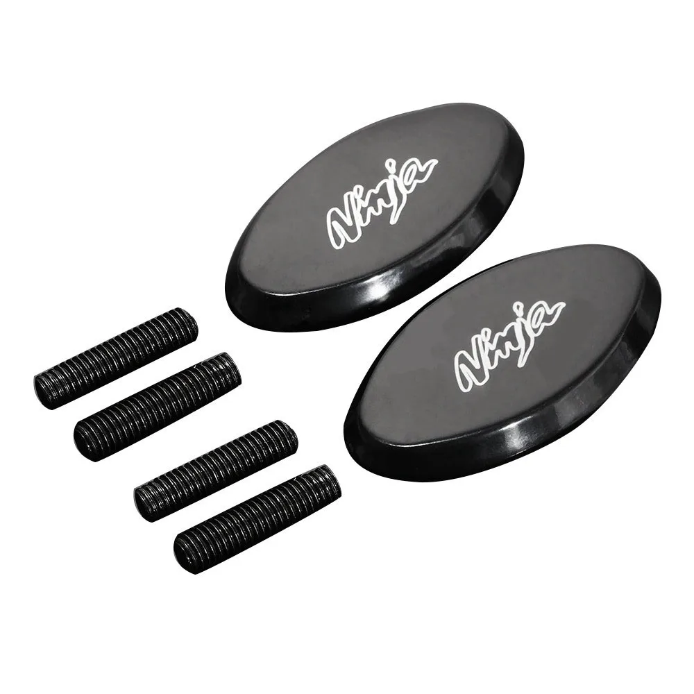 

Free Shipping Mirrors Base Plates Black Block Off Rearview Mirror Holes For Kawasaki Ninja ZX6R ZX-6RR ZX636 ZX-10R 2004-2008