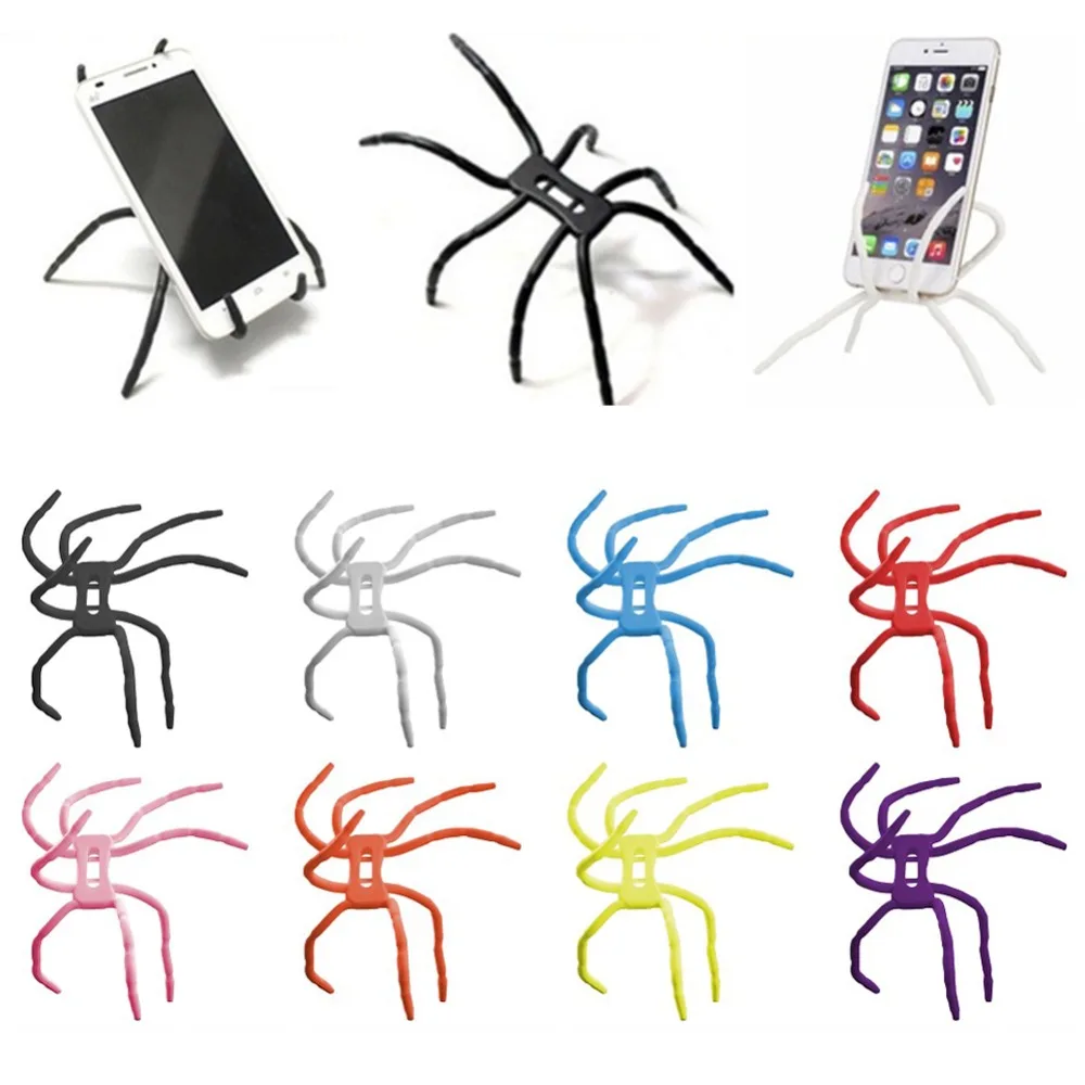 Digitalworld 8 Colors Portable Spider Mobile Phone Holder Adjustable Bracket Cute Universal
