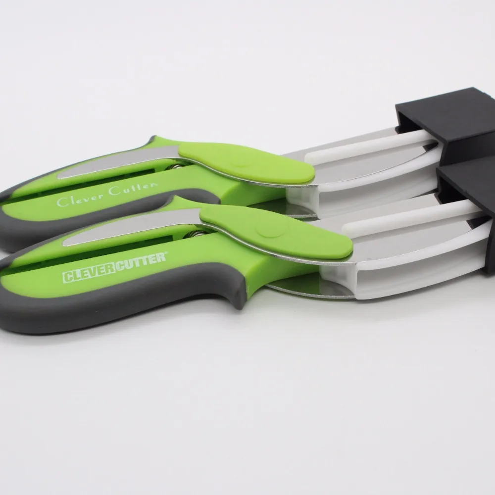 

Clever Smart Cutter 2 in 1 Cutting Board Vegetable Chopper Fruit Cutting Tool Knife Scissor Slicer Potato Cheese Kitchen Gadgets
