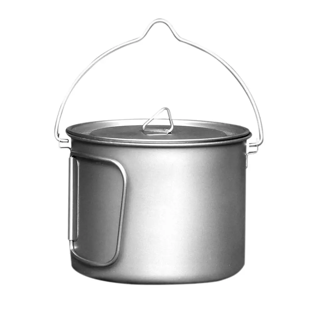 MUMIAN de titanio olla taza 790 ml ultraligero al aire libre vajilla de té de café de olla de agua tazas de cocina con tapa manejar
