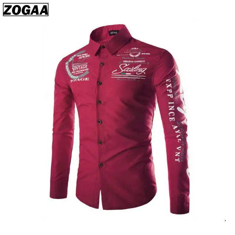 Особенности рубашки для мальчиков мужские повседневные джинсы рубашка с принтом Новое поступление длинным рукавом повседневное Slim Fit