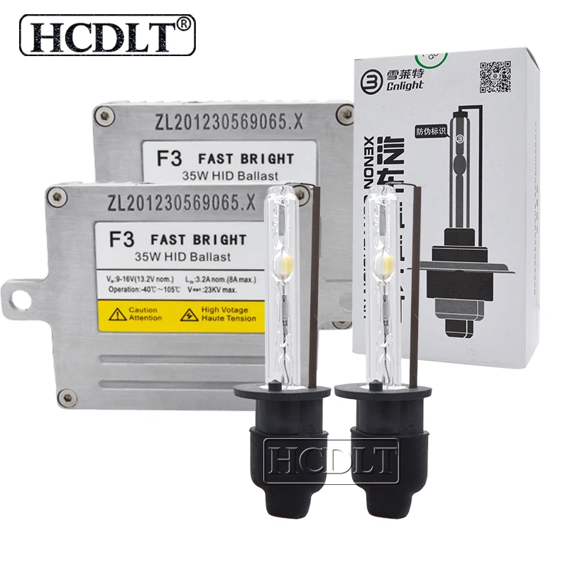 HCDLT AC 35W F3 Fast Start HID Xenon Conversion Kit DLT F3T Slim Ballast Car Headlight Bulb Cnlight Xenon H1 H3 H7 H11 9005 D2H (5)