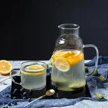 Hosehold термостойкие бутылки для воды кувшины для холодной воды Бутылка из боросиликатного стекла большая емкость креативный стеклянный чайник с чашкой