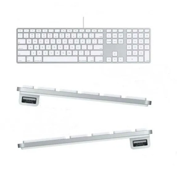 Wove для Apple A1243 британская раскладка клавиатуры проводная - Цвет: Белый
