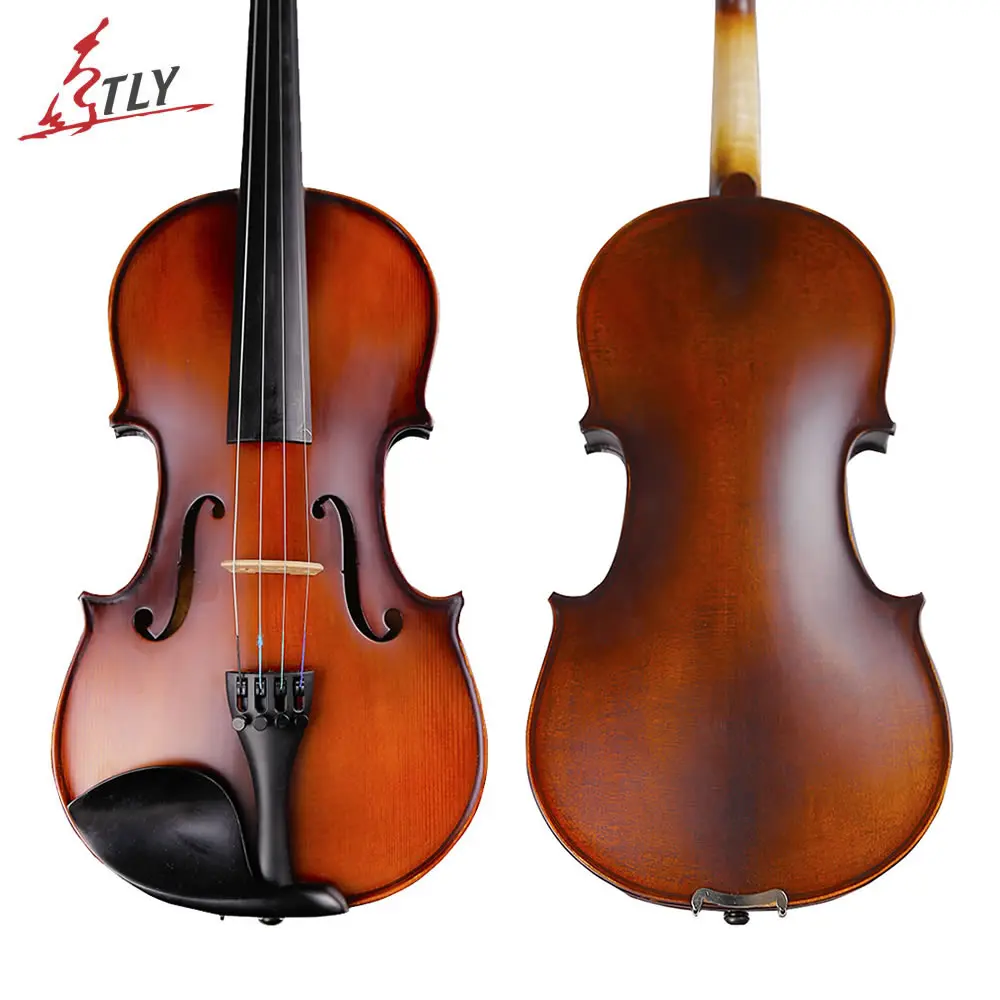 

TONGLING Brand Natural Flamed Maple Acoustic Violin 4/4 3/4 Antique Matt Violino Full Size Musical Instrument with Accessories