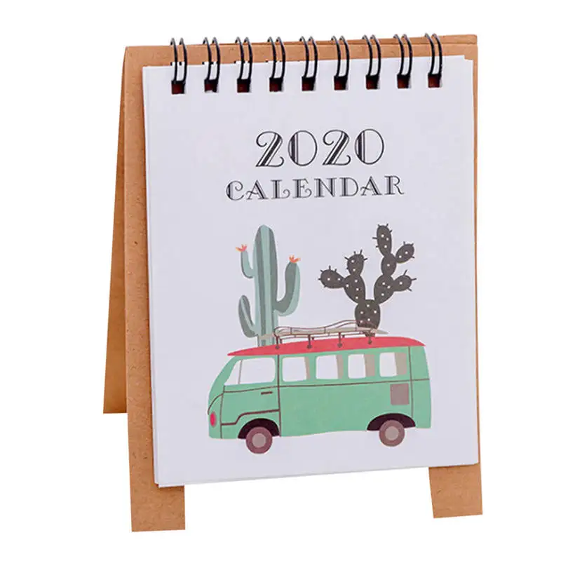 Настольный мини-календарь расписание план ноутбук простой мультфильм Календарь креативный стол Вертикальная бумага многофункциональный настольный@ 25