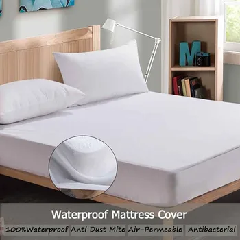 

160X200 Cotton Terry Matress Cover 100% Waterproof Mattress Protector Bed Bug Proof Dust Mite Mattress Pad Cover for Mattress