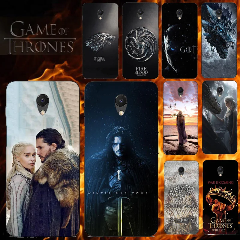 

Case For Meizu M6 M6S M6T M5 M5C M5S M3 M3S Cover Printed Silicone Case For Meizu M6 M5 M3 Note Phone Back Cover Game Of Thrones