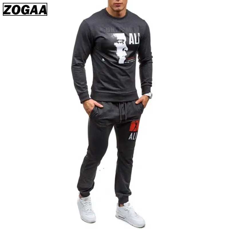 ZOGAA Men's Casual Tracksuit Hot Fashion Men's Sports Sweatsuits Two Piece Set Sweat Suit Sport Wear  Men Sweat Suit