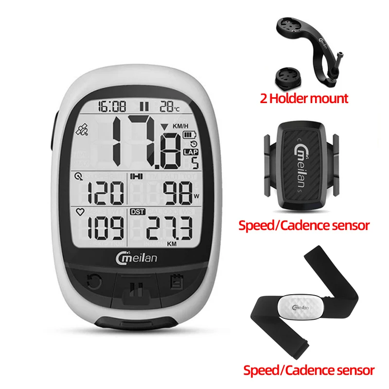 

Bike gps navigation Bluetooth ANT+ cycling computer support connect with cadence heart rate power meter(not include)