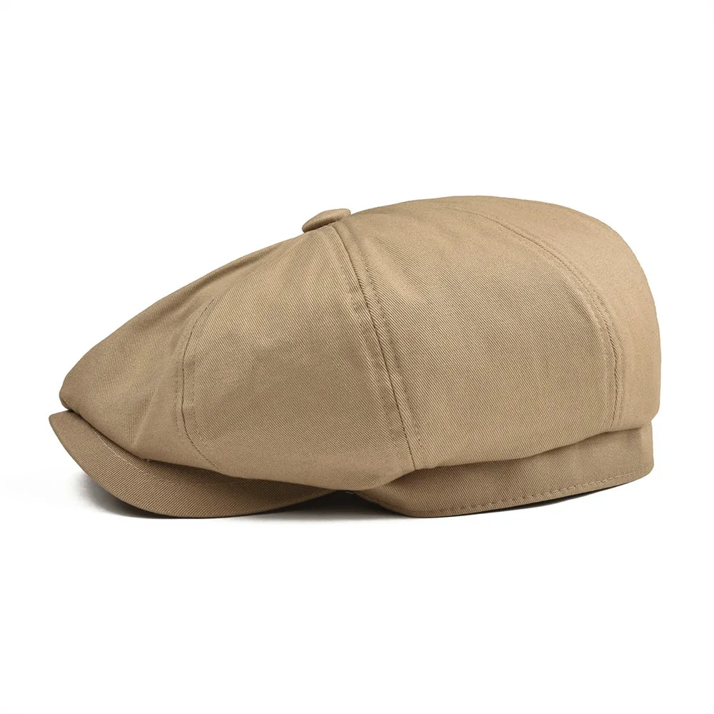 BOTVELA Big Large Newsboy Cap Men's Twill Cotton 8 Panel Hat Casual Baker Boy Caps Gatsby Hat Retro Hats Boina Beret for Male