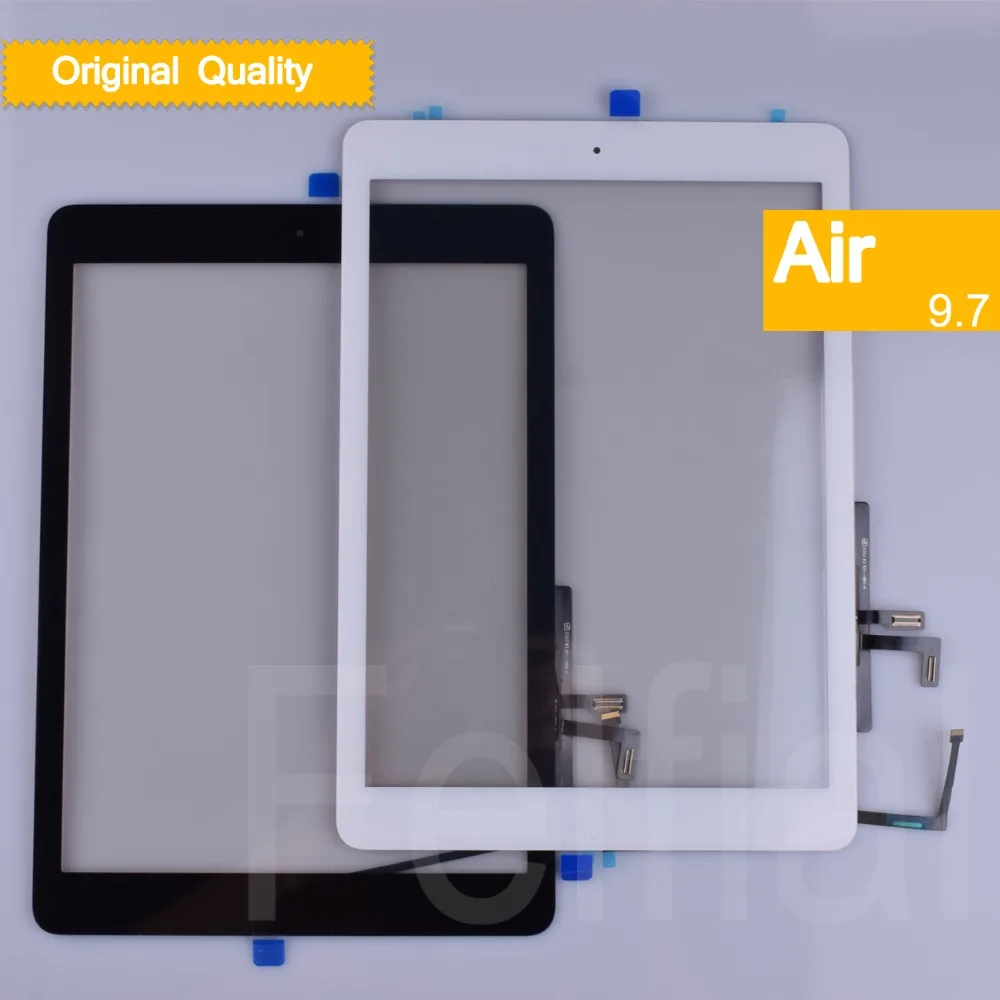 Original para Apple Sensor de Toque Digitador da Tela para Tela Sensível ao Toque do Painel de Vidro Lote Ipad Air Frontal 5 A1474 A1475 A1476 10 Pçs –