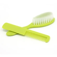 2Pcs Baby Comb Brush Set Baby Safety Soft Hair Brush Set Infant Comb Grooming Shower Design Pack