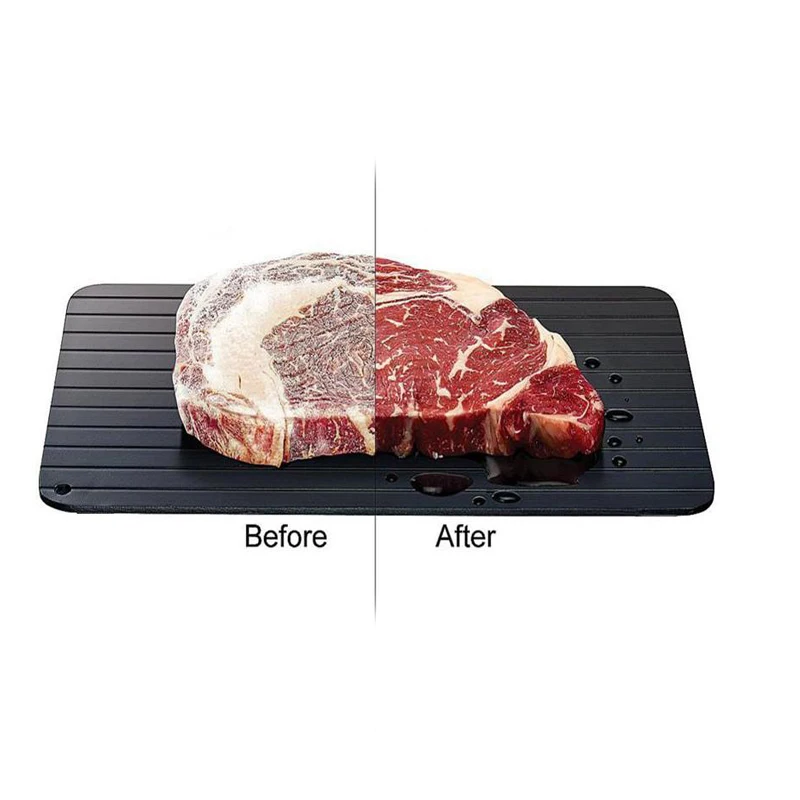 

1PC Fast Defrosting Tray Magic Metal Plate Defrosting Tray Safe Fast Thawing Frozen Meat Defrost Kitchen Tool
