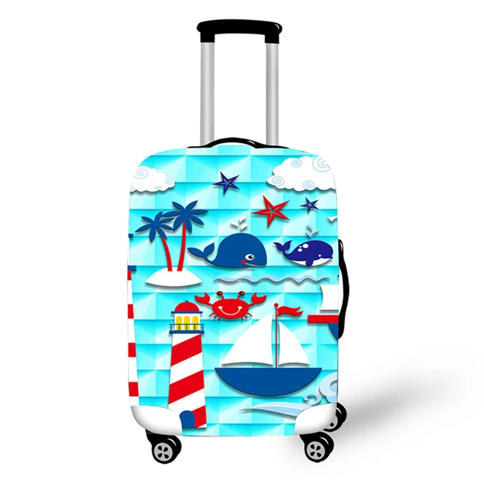 3D красивый узор печати путешествия багаж чемодан защитный чехол стрейч водонепроницаемый портативный Багаж Чехлы дождевик
