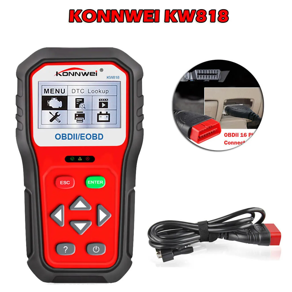 Инструмент CARPRIE 2019 горячая Распродажа KW818 OBD2 сканер автомобильный OBDII EOBD