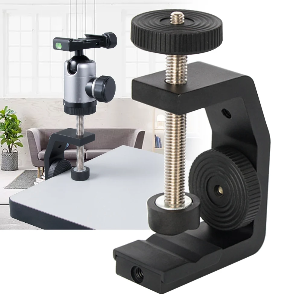 

1/4" Screw Window Adapter Aluminum Alloy Tripod Clamp Clip Universal Holder Part Accessories Desktop Mount Camera Flash Bracket