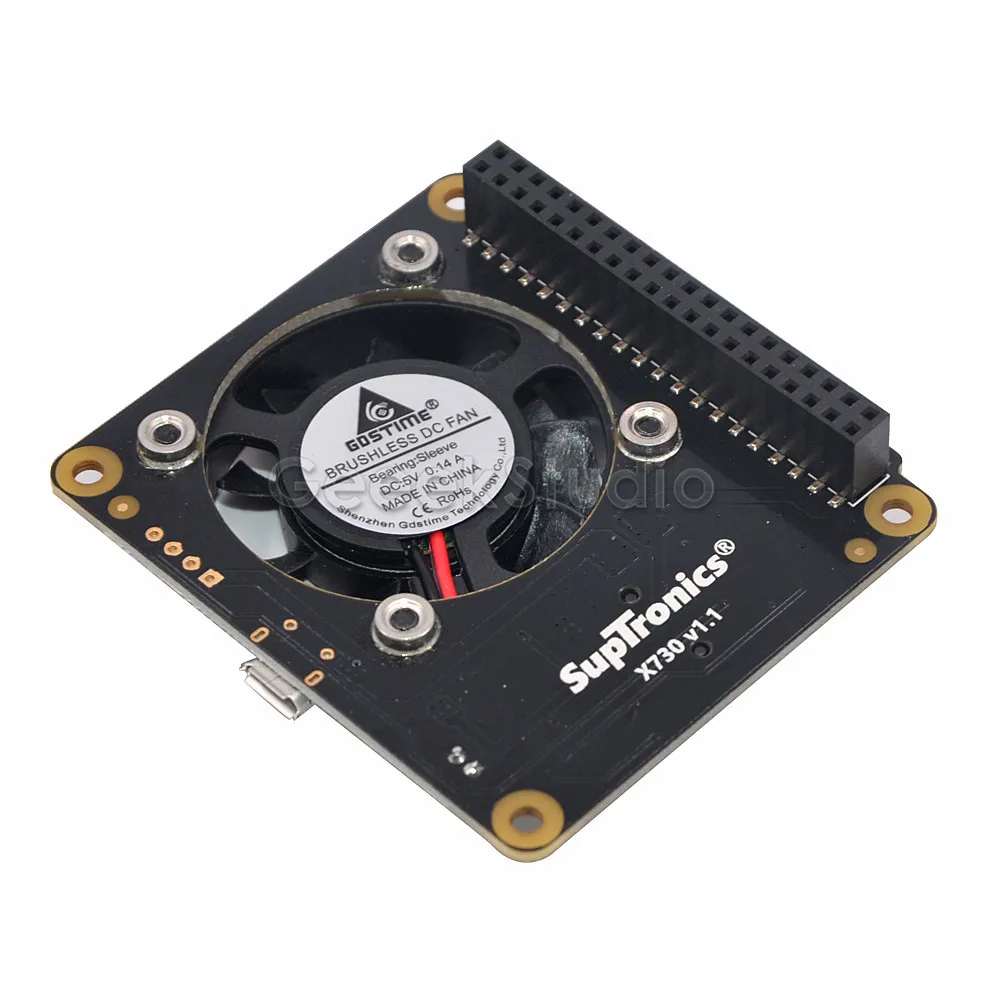Raspberry Pi X730 управление питанием с автоматическим охлаждающим вентилятором +