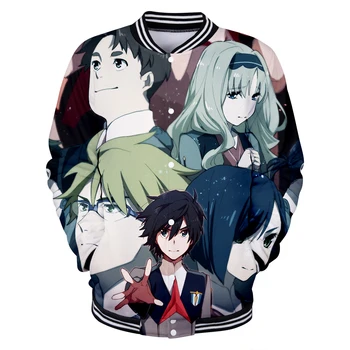 

2018 New Popular Anime Darren Franxx 3D Printed Pattern Hoodie V-neck Male / Women's Unisex Harajuku Baseball Uniform