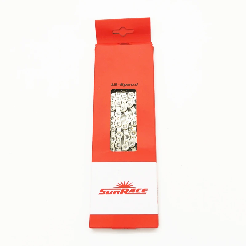 Top Sunrace MTB bike 12 Speed silvers Chain x1 x12 1x12 System Connector Included 116L links For Mountain Bicycle Chains 5