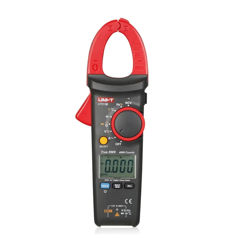 

UNI-T UT-213B UT213B True RMS 600V/400A AC Digital Clamp Meters Multimeters Digital Clamp Meter Multimeter Ohm Cap Freq Temp