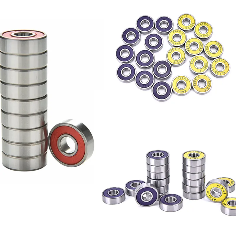 10x 608RS ABEC-9 Stainless Steel Bearings Roller Skate Scooter Skateboard Wheel