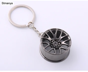 

Key Chain 3D Miniature BBS Wheel Rim Keychain metal Car Key Ring wheel hub Key Chain Car sales gifts For Friend Gift 17156