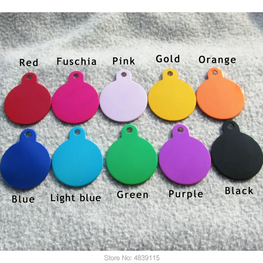 100pcs/lot Mix Shapes Aluminum Alloy Blank Pet Dog ID Tags Suitable for Laser Engraving Machine