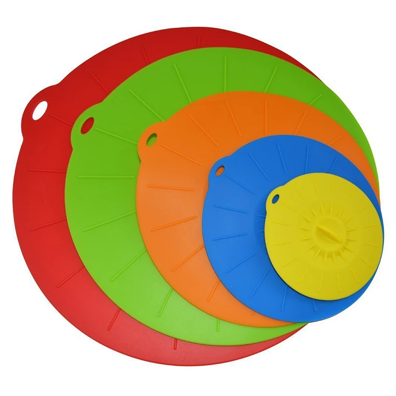 

BAKER DEPOT Silicone Cooking Food Storage Suction Lid Microwave food cover frying pan lids Bowl Cover silicone pot lid cover