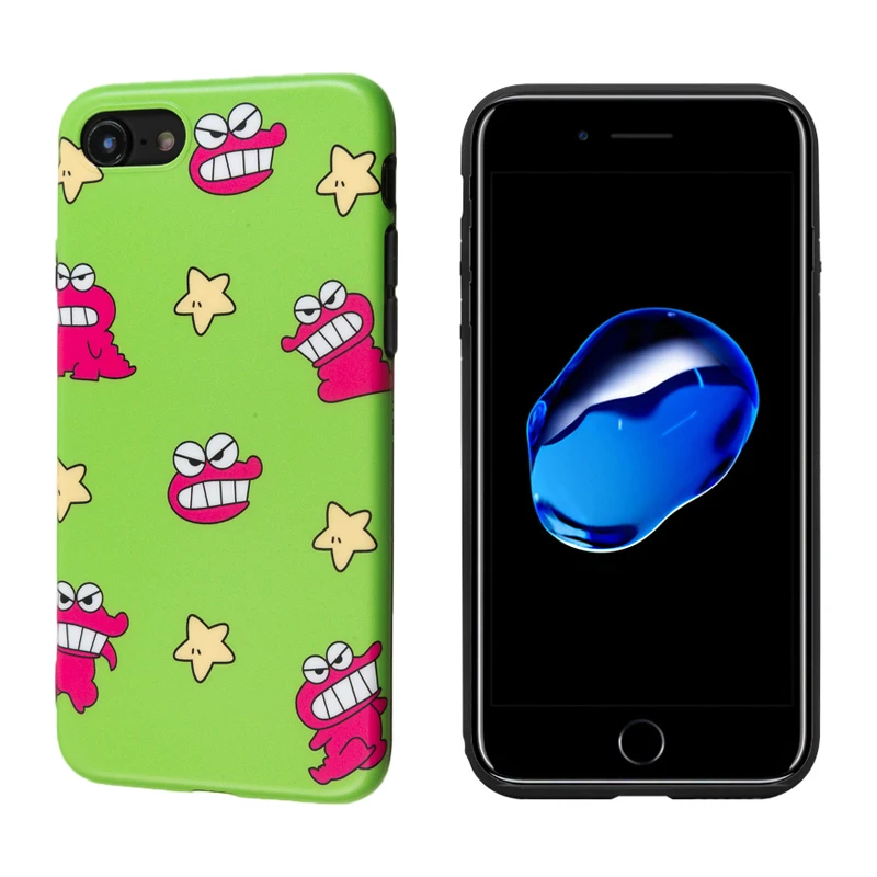 Luxury Brand IMD Soft Silicone Cover for iPhone case 7 8 Plus 10 XR X XS Max 6 6S Cute Cartoon dinosaur Little Star Pink Animal