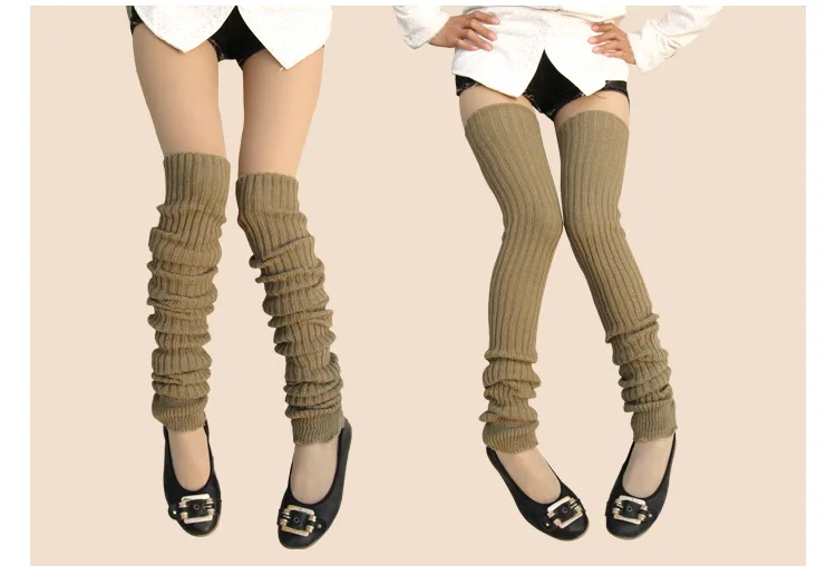 Новые дизайнерские супер длинные зимние теплые гетры выше колена, высокие носки, обтягивающие чулки, Aug12