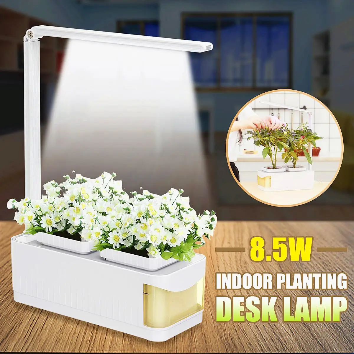 

New 8.5W 18 leds Indoor LED Grow Light Lamp Set Full Spectrum Green Garden Planting Plants Desktops Lamp Lighting AC 110V - 220V