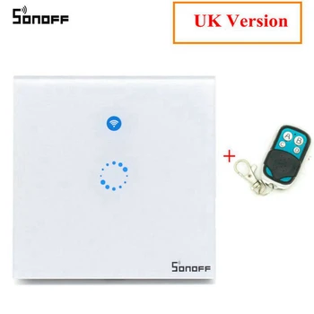 

Sonoff T1 UK Plug 86 Type Smart Wall Touch Light Switch Toughened Touch Glass Panel Support WiFi/RF/APP/Touch Control 1/2/3 Gang