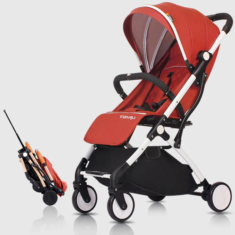 baby str High landscape children's trolley double-sided can be lying can be folded umbrella folding car four round German l
