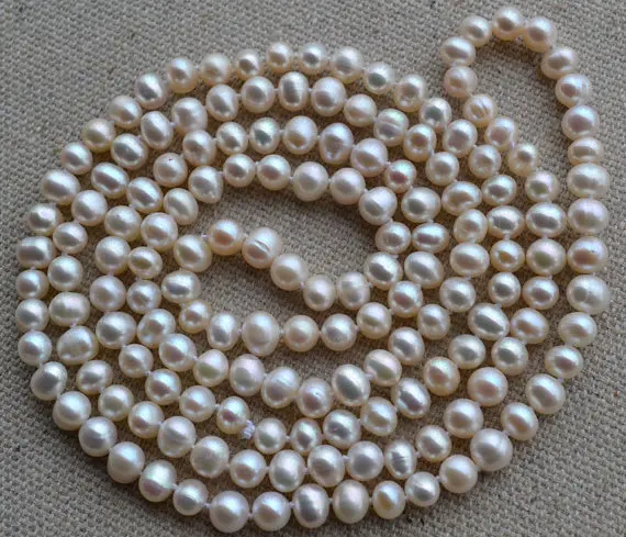 

Charming Real Pearl Jewelry,40inches Long Pearl Jewelry,6-7mm White Color Freshwater Pearl Necklace,Wedding Party Gift