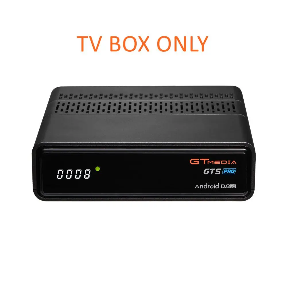 IP tv GTmedia GTS PRO Android 6,0 ТВ приставка+ DVB-S/S2 Смарт ТВ приставка встроенный WiFi HD 4K пульт дистанционного управления спутниковый ресивер телеприставка - Цвет: Box Only