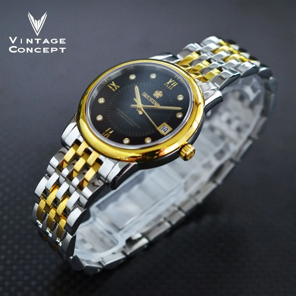 Vintage Concept SIXSTAR Men Automatic Watch ETA2824 Movement Fashion Stainless Steel 10ATM Sapphire Casual Business | Наручные часы