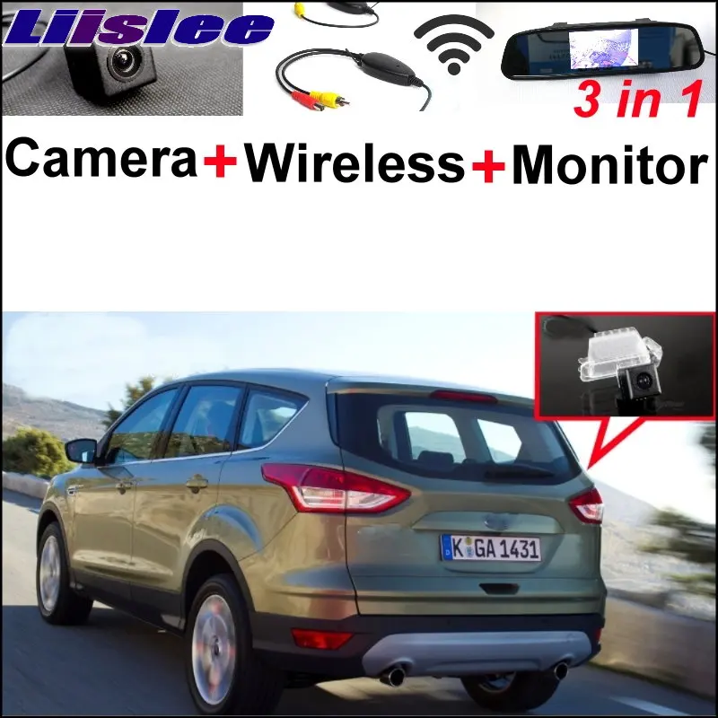 

Liislee 3 in1 Wireless Receiver + Mirror Monitor DIY Backup Parking System For Ford Kuga 2012~2015 Special Rear View Camera