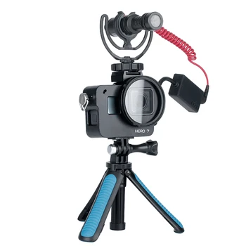 

Portable Aluminium Protective Cage Shockproof Cradle Cover with Hot Shoes for Gopro7 Action Camera
