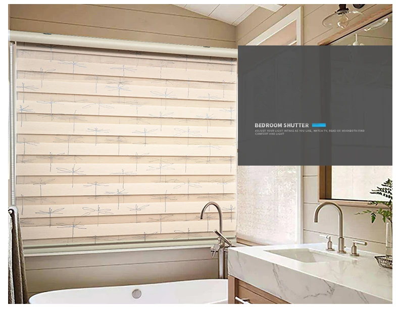 Modern Zebra Blinds Roller Blind Curtain Half Blackout