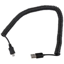 10ft 3 м спиральной пружины USB 2,0 кабель-переходник «папа»-Micro USB 5 Pin Data Sync Зарядное устройство кабель#23669