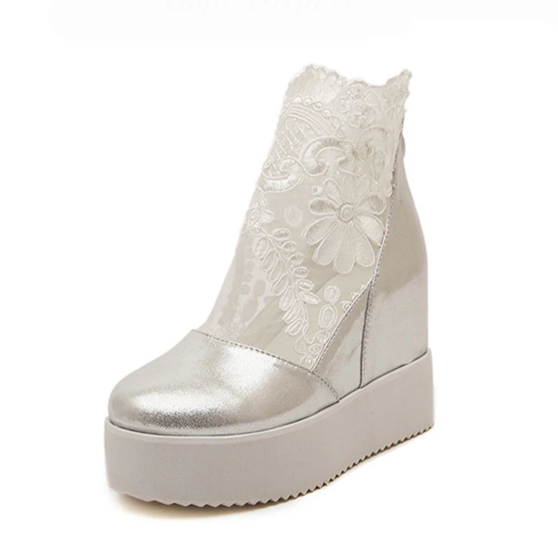 

New Wedge Heel Sandals Muffin Platform Raised Non-slip Waterproof Thick Round Loop-bottomed Shoes Open Toe High Heels Women