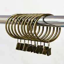 10 pcs pack Home Decoration High Qaulity Shower Curtain Rings Clamps Drapery Clips Bath Curtain Rod